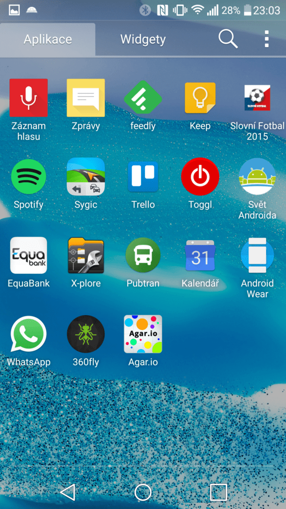 LG V10 systém Android domácí obrazovka 2