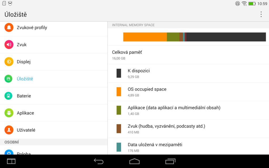 Lenovo Yoga 2 8 úložiště