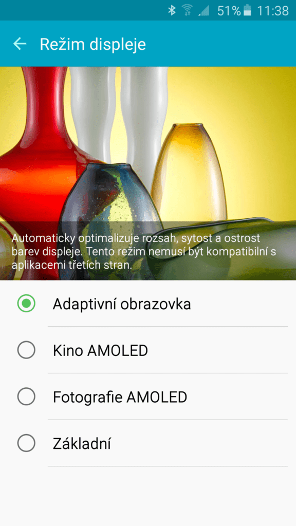 Samsung Galaxy A5 2016 nastavení displeje
