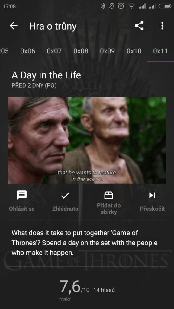 SeriesGuide seriály Android 2