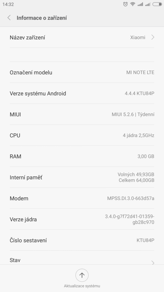 Xiaomi MI Note MIUI Android 4.4.4 2