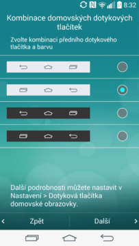 Možnost nastavení tlačítek na LG G3