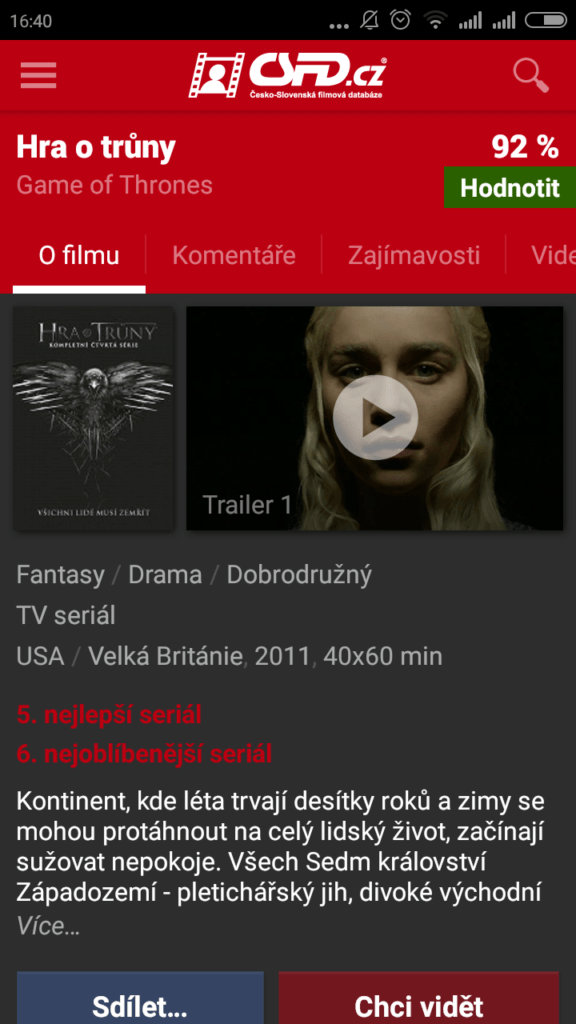 seriály android csfd.cz 1