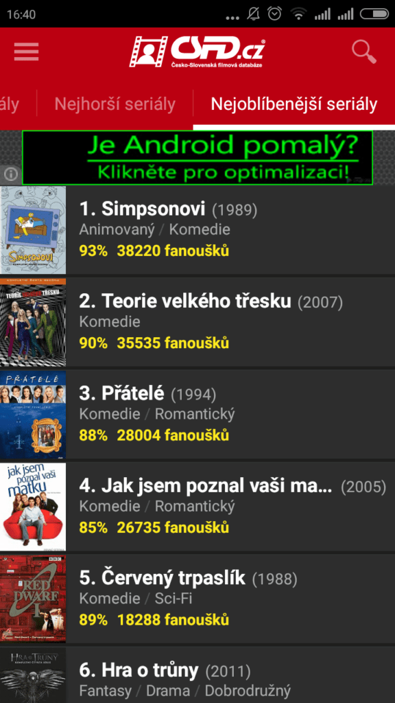 seriály android csfd.cz 3