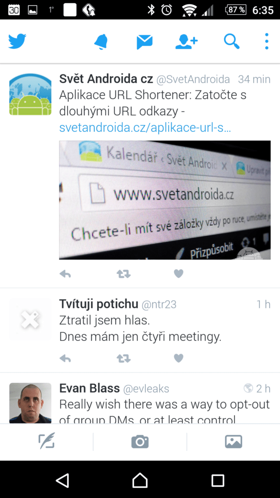 Také Twitter poslouží pro sledování aktualit
