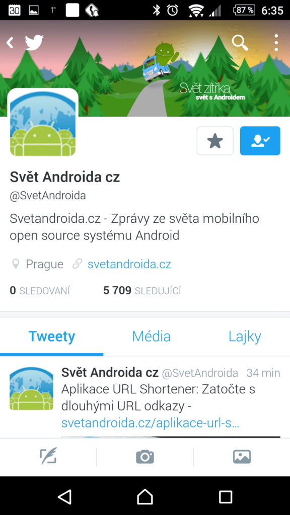 Také Twitter poslouží pro sledování aktualit