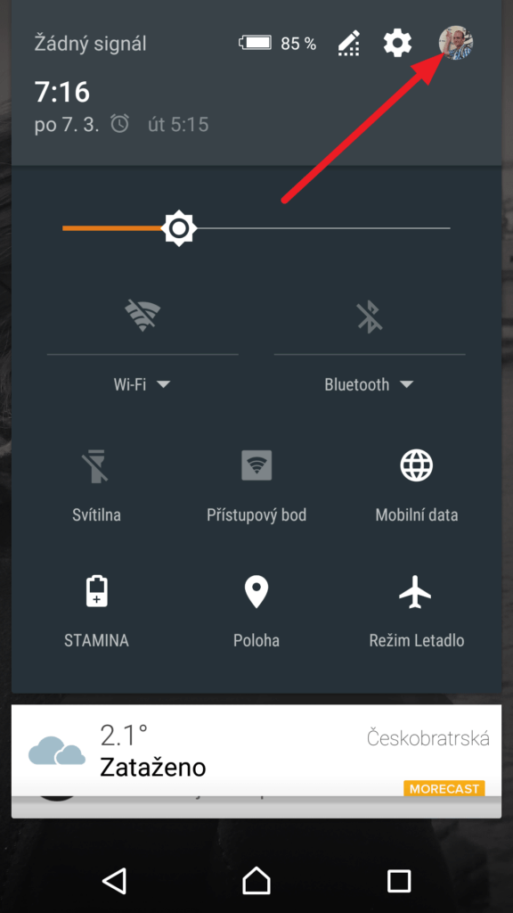 Ikona pro správu více uživatelů