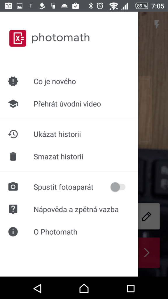 Nová postranní nabídka