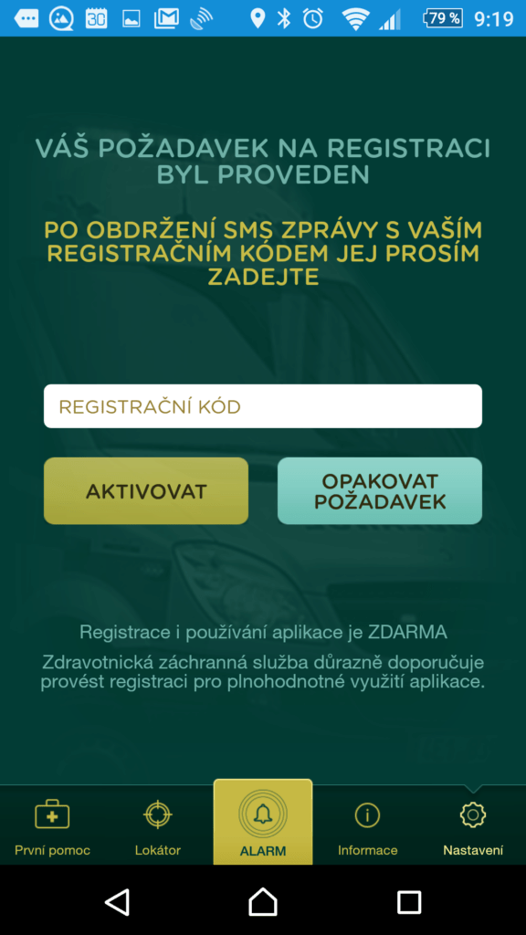 Registrace telefonního čísla