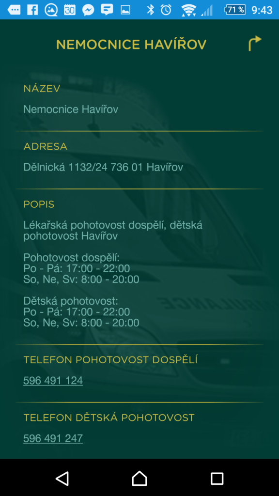 Podrobnosti o zařízení
