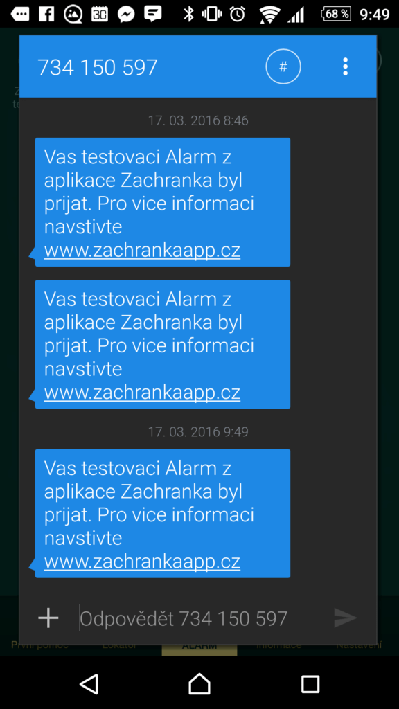 Potvrzující SMS