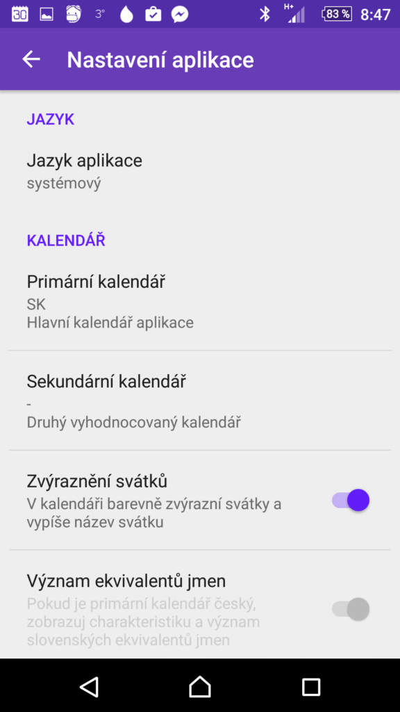 Nastavte si český kalendář