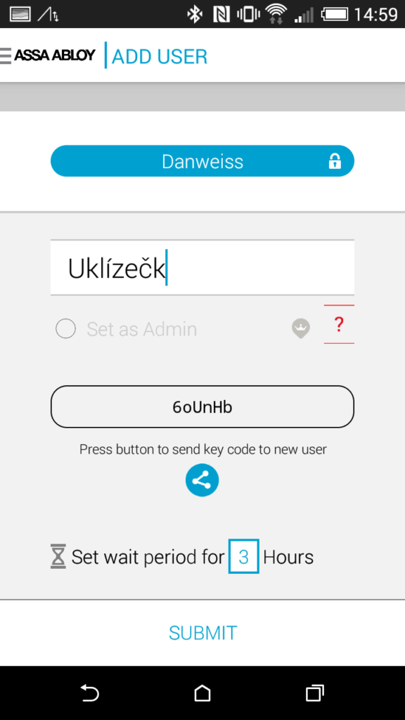 Entr aplikace pro Android 1