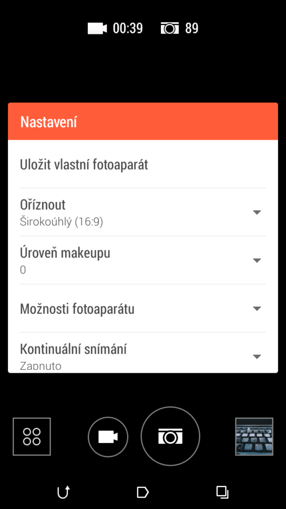 HTC Desire 620 aplikace fotoaparátu 4