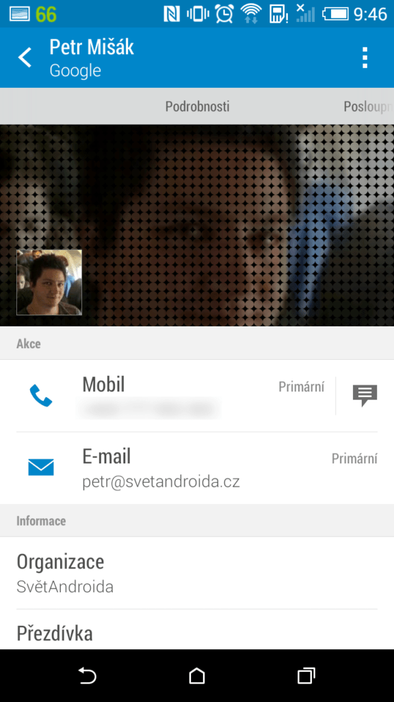 HTC Desire 620 kontakty 1