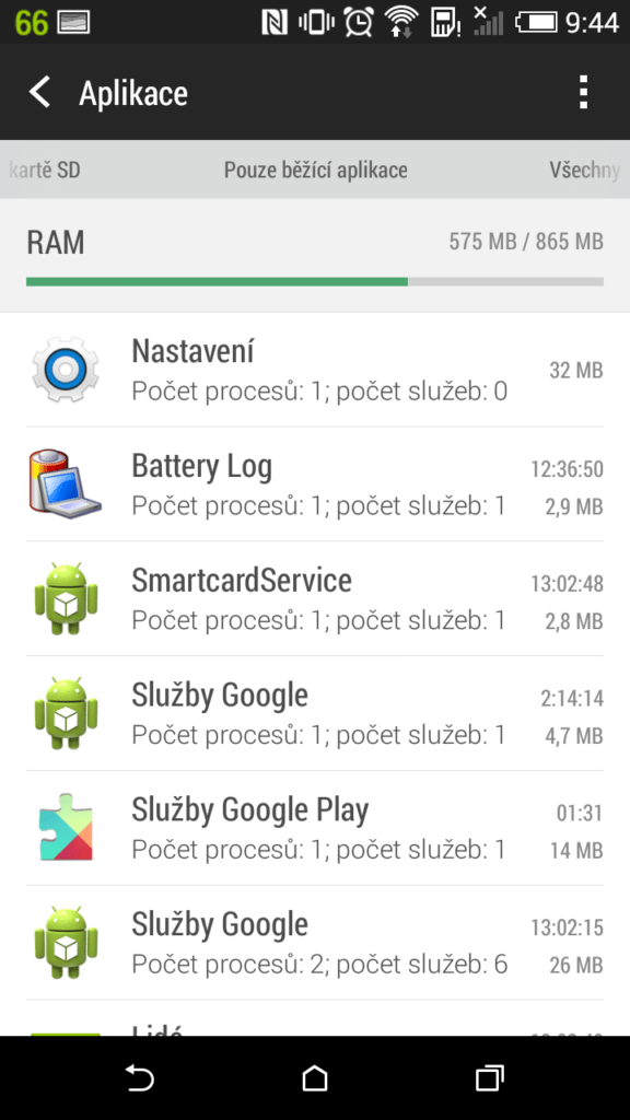 HTC Desire 620 obsazení RAM