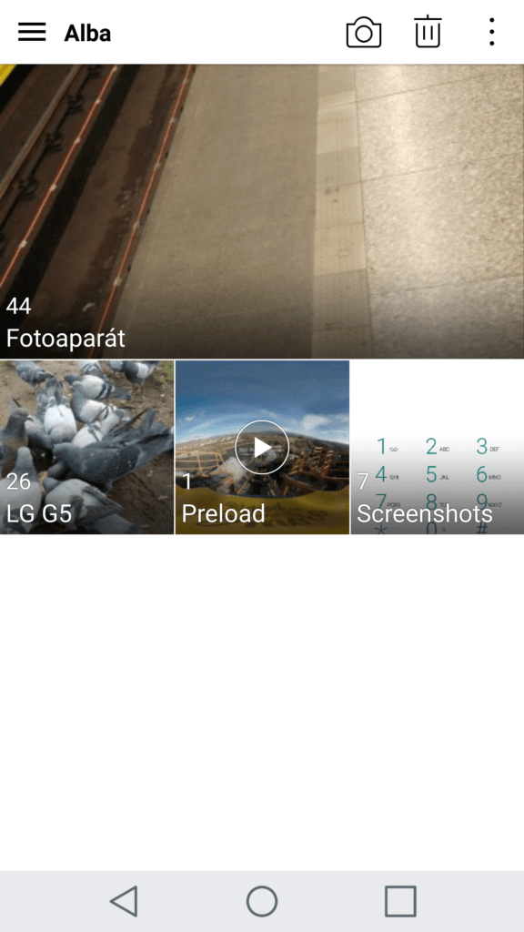 LG G5 systém Android7