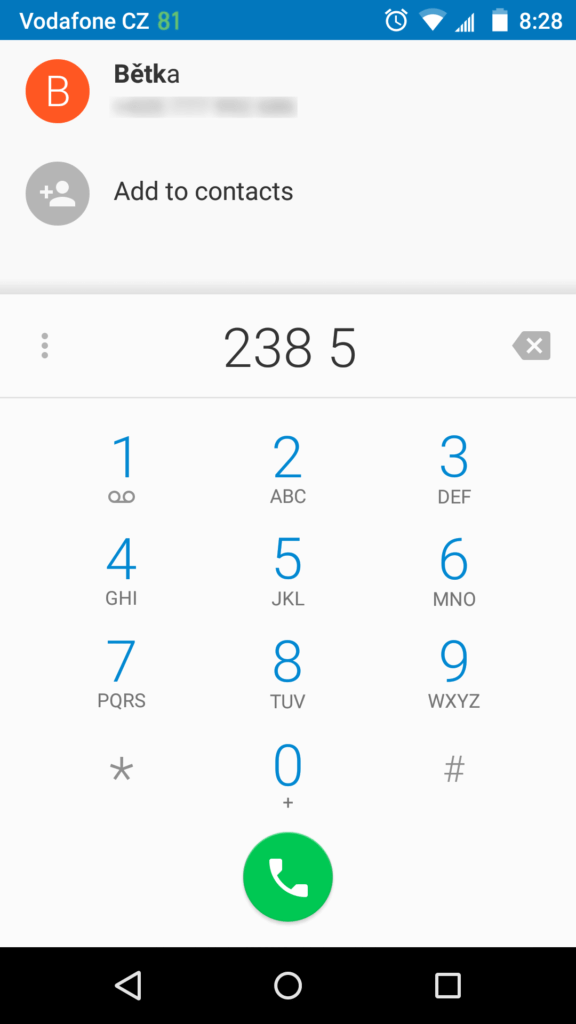 Motorola Moto X 2014 Dialer a kontakty 1