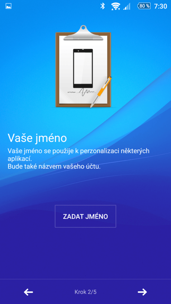 Zadání jména