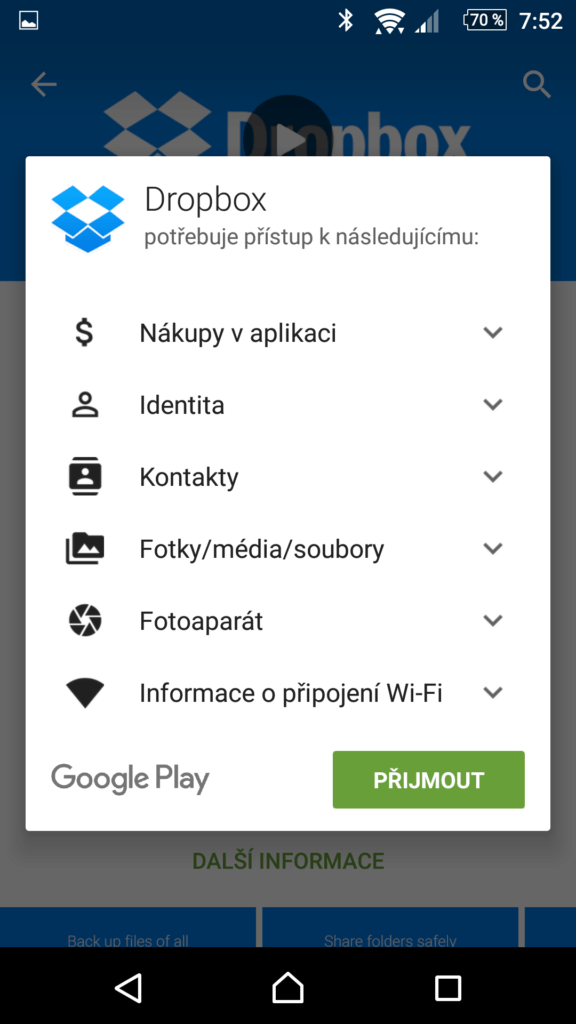 Aplikace je nutné znovu instalovat