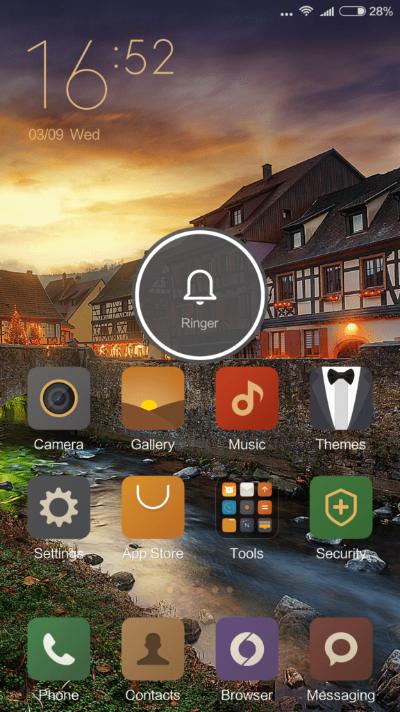Xiaomi Mi4S homescreen volume full