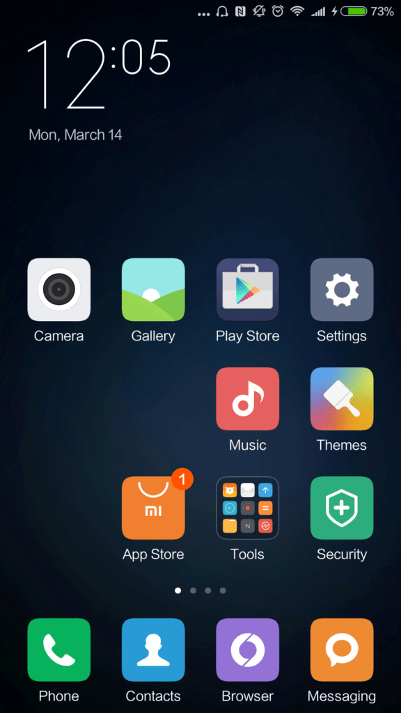 Xiaomi Mi5 systém domácí obrazovka