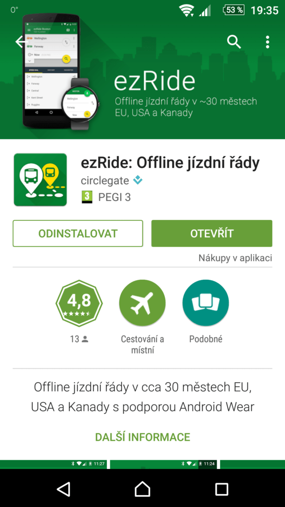 ezRide prostředí aplikace4