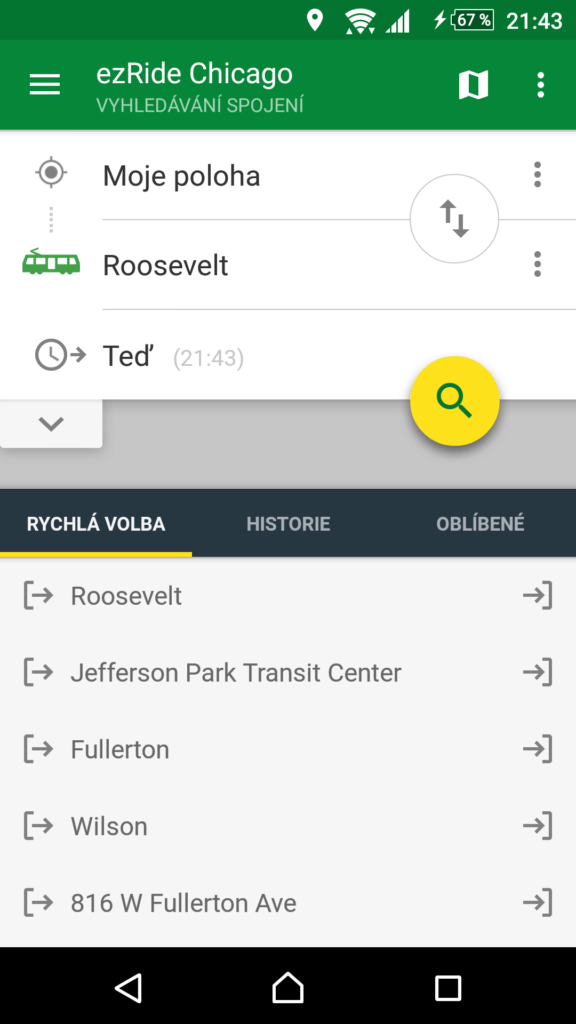 ezRide prostředí aplikace5