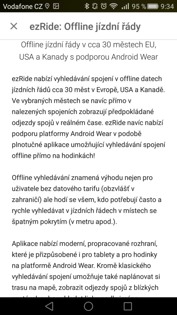 ezRide prostředí aplikace7