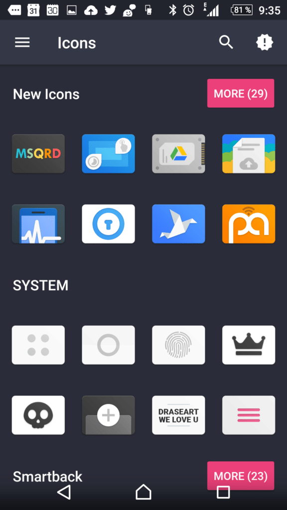 Material Cards icons (Beta)
