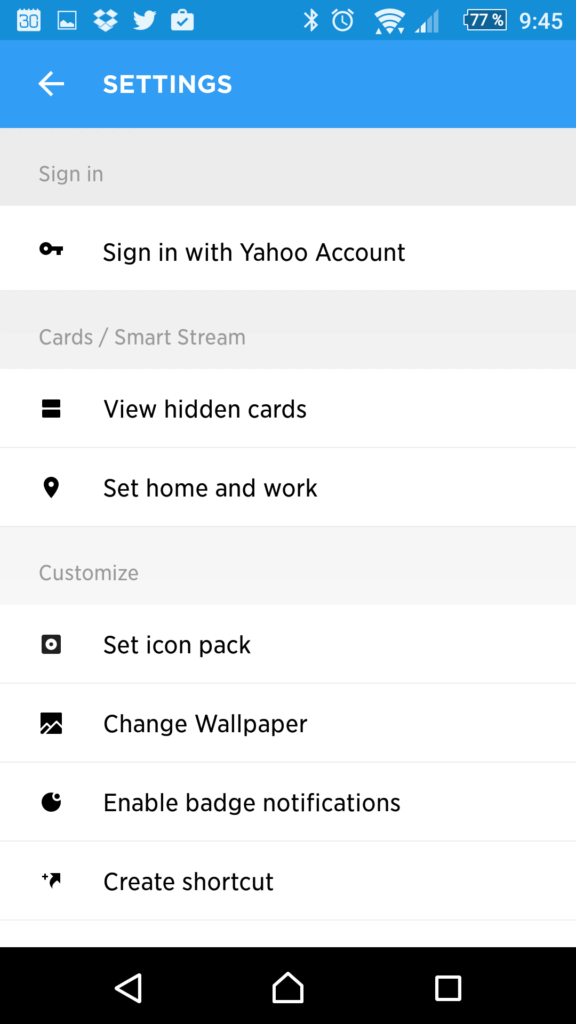 Yahoo Aviate Launcher