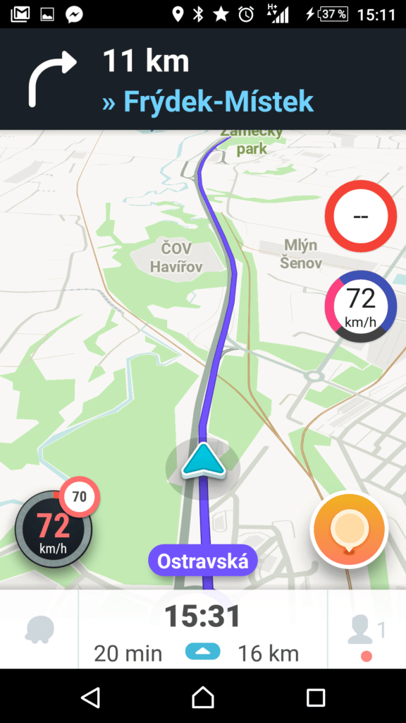 Udávaná maximální rychlost zcela chybí