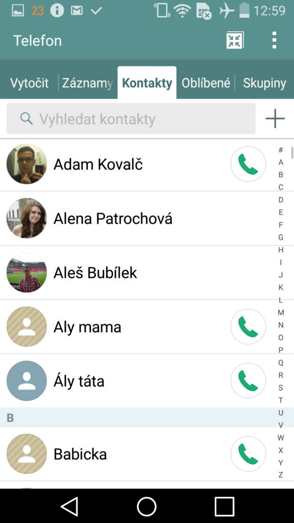 LG G Flex 2 kontakty a lidé 2