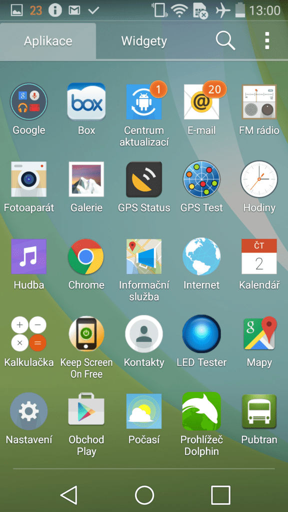 LG G Flex 2 prostředí systému domácí obrazovka