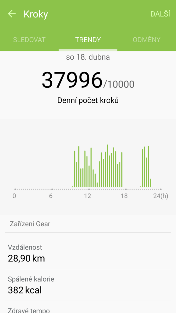 Samsun Galaxy S6 Edge aplikace S Health 1