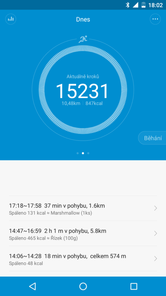 Xiaomi MiBand 1S hodinky nadržují a kroky přidávají