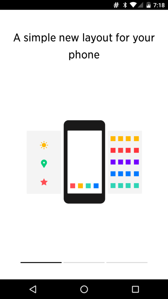 Yahoo Aviate Launcher první spuštění 1