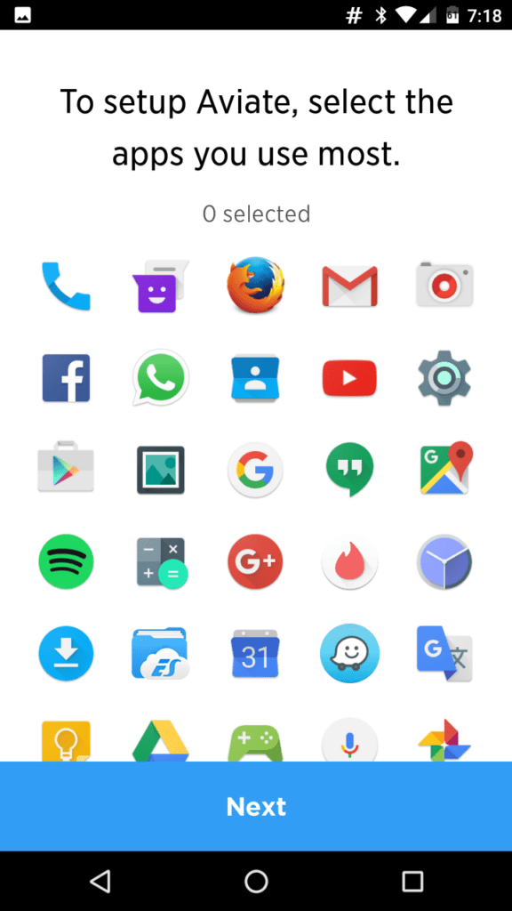 Yahoo Aviate Launcher první spuštění 4