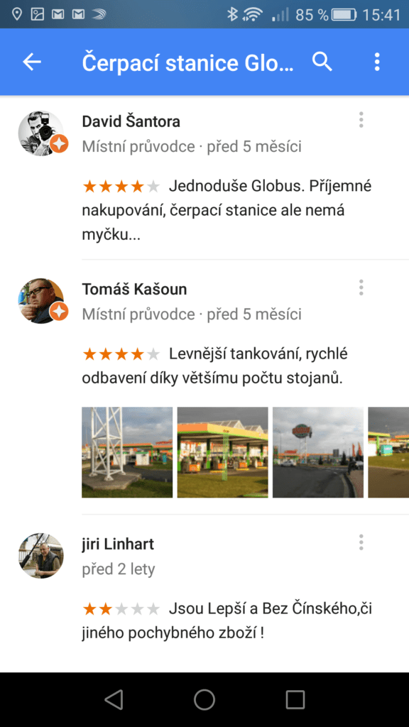 aplikace Mapy Google 4