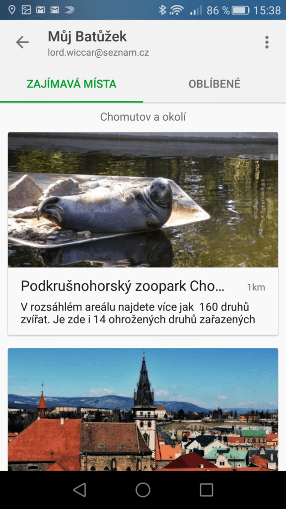 aplikace Mapy.cz 2
