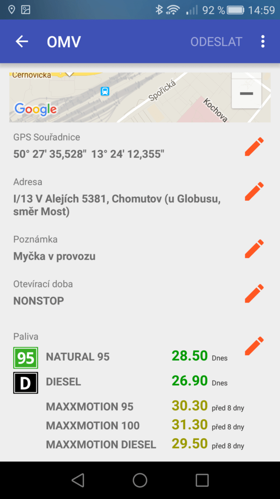 aplikace Pumpdroid 1