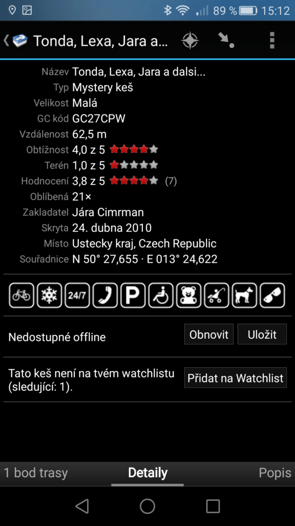 aplikace cgeo 5