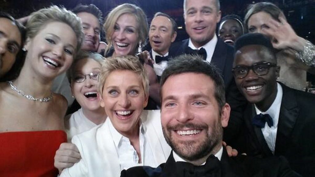Skupinové selfie celebrit z roku 2014