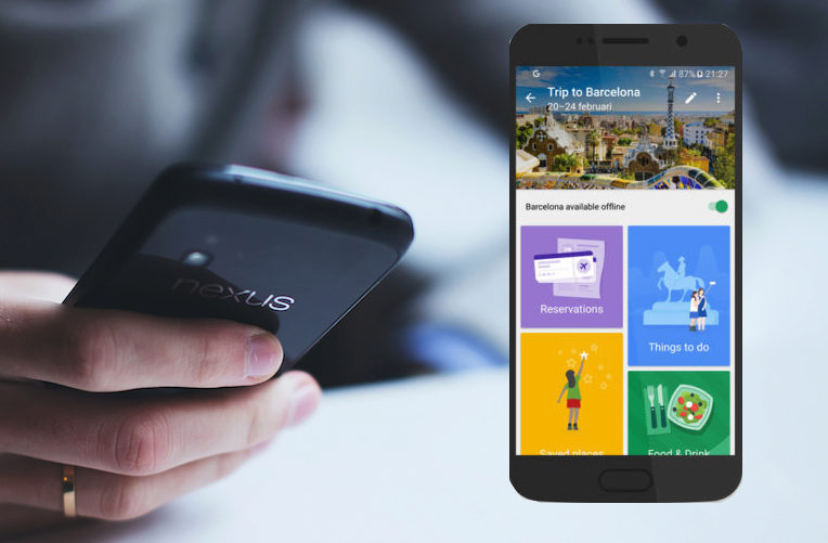 google android aplikace cestování