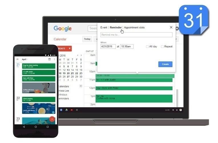 pripominky kalendar google ico