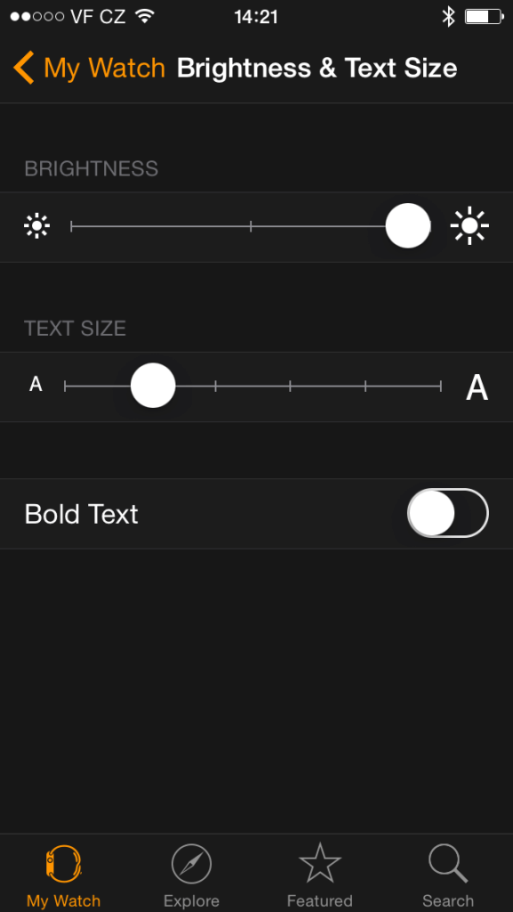 Apple Watch aplikace v telefonu 4
