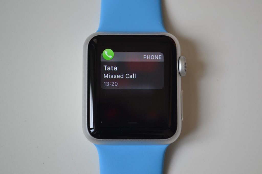 Apple Watch notifikační lišta