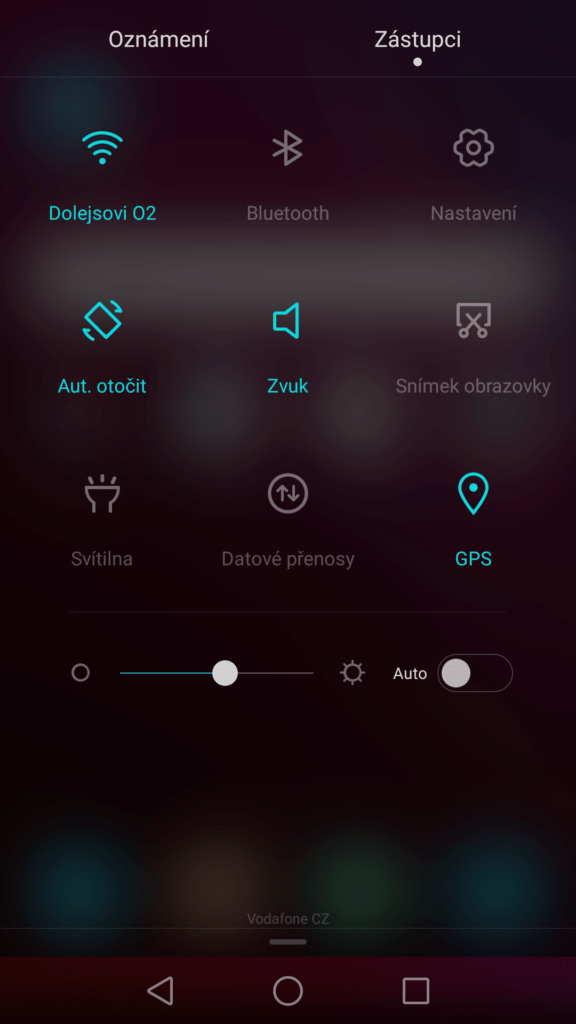 Huawei P8 notifikační lišta 2