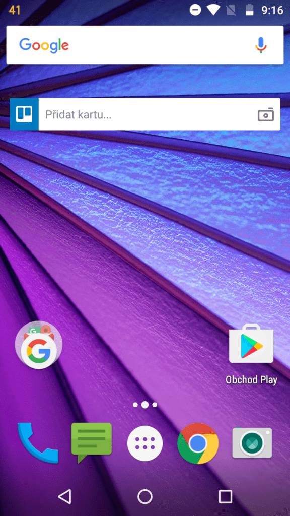 Lenovo Moto G 2015 systém Android domácí obrazovka