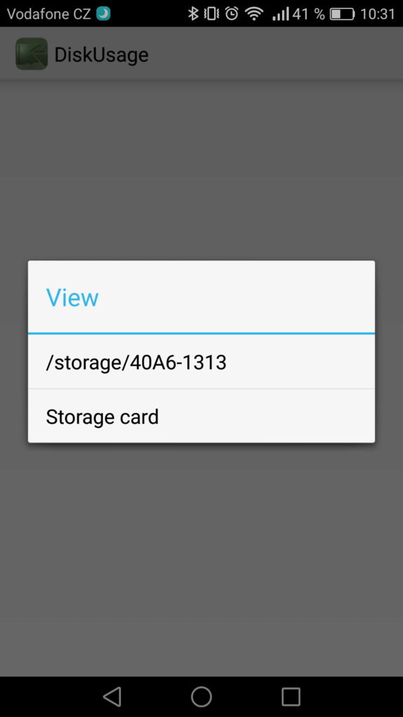 Nepořádek v Androidu DriveUsage 1